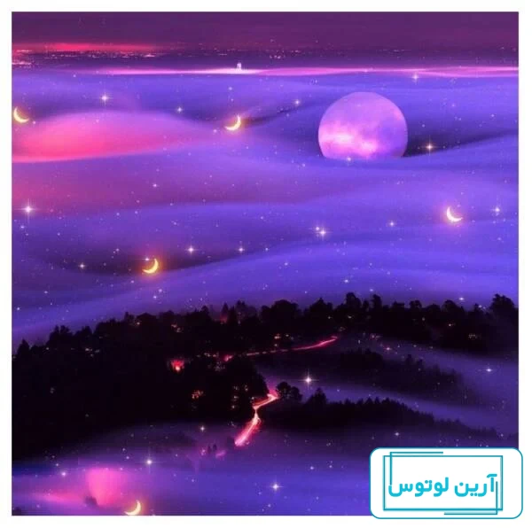 عکس پروفایل ماه با منظره شب و ابر + عکس و متن با موضوع ماه و شب و ستاره