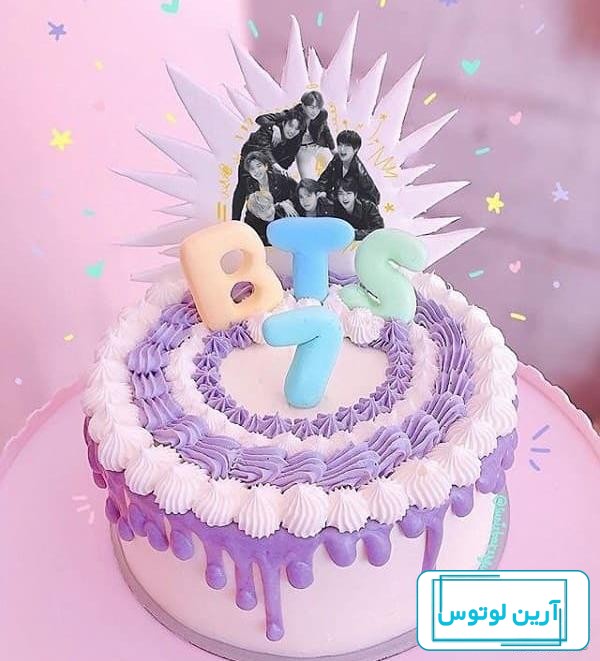 عکس کیک تولد دخترانه بی تی اس - عکس نودی