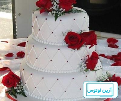 کیک عروسی سه طبقه جدید