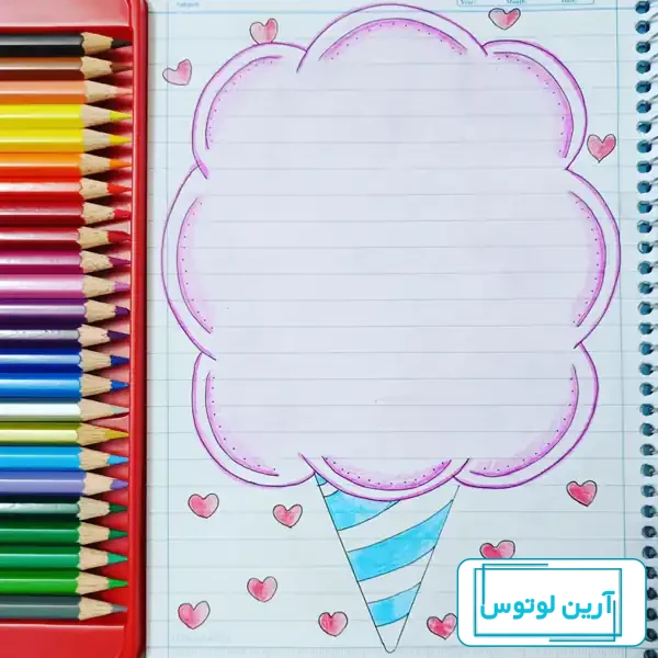 ۳۰ ایده تزیین دفتر مشق با مداد رنگی و ماژیک | جذاب و خلاقانه - ستاره